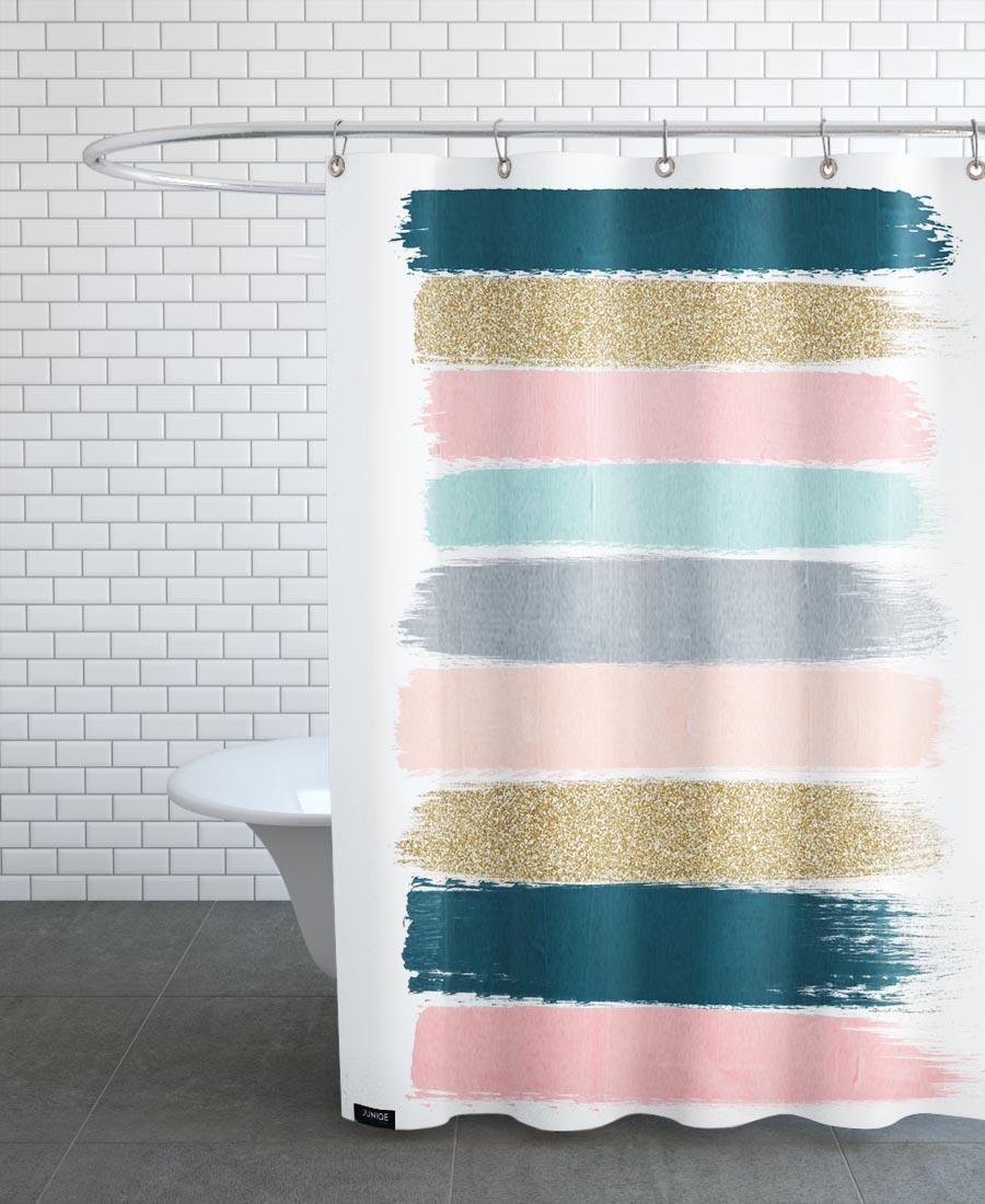 Rideau de douche en polyester en Jaune & Rose/150x200 Rideau de douche en polyester en Jaune & Rose/150x200