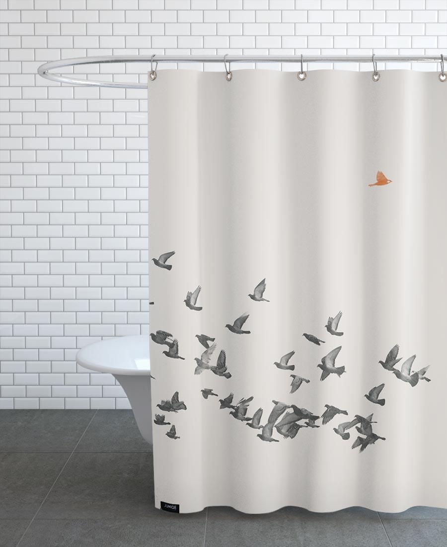 Rideau de douche en polyester en Marron & Noir/150x200 Rideau de douche en polyester en Marron & Noir/150x200