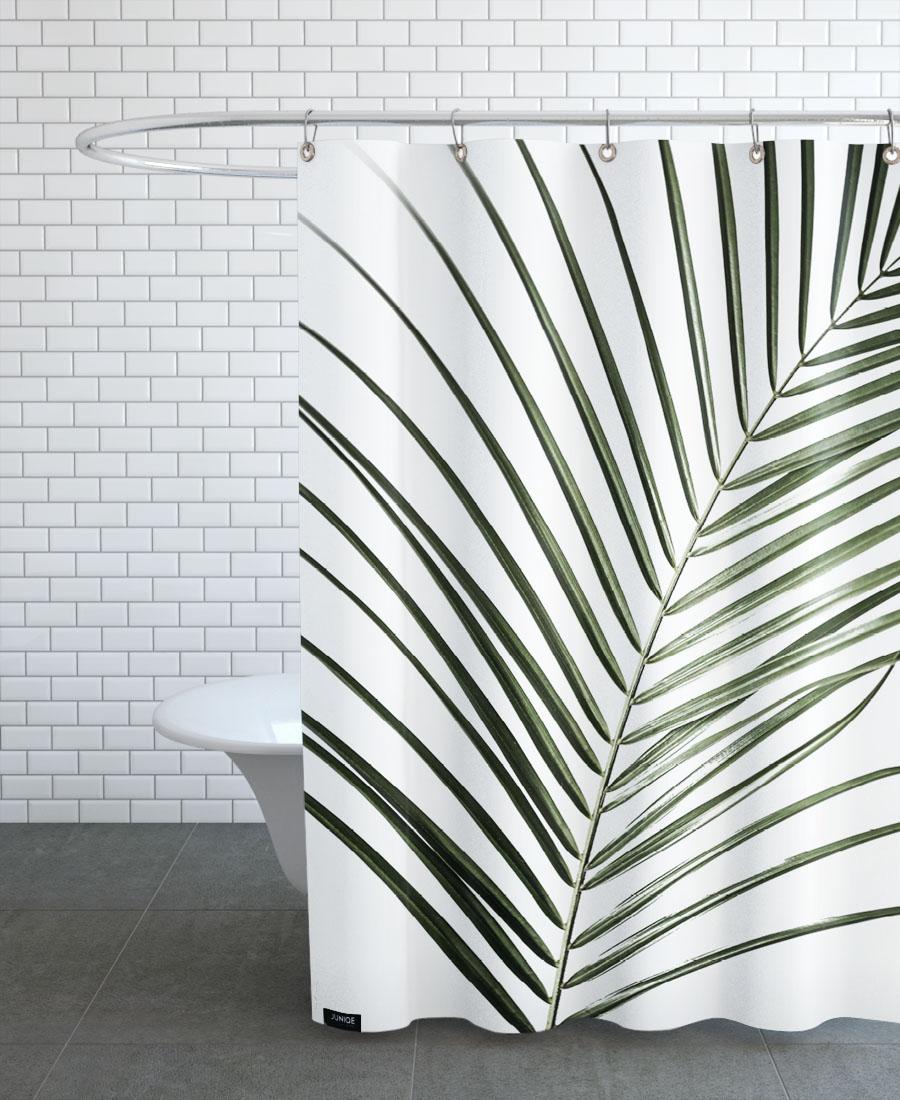 Rideau de douche en polyester en Blanc & Vert/150x200 Rideau de douche en polyester en Blanc & Vert/150x200