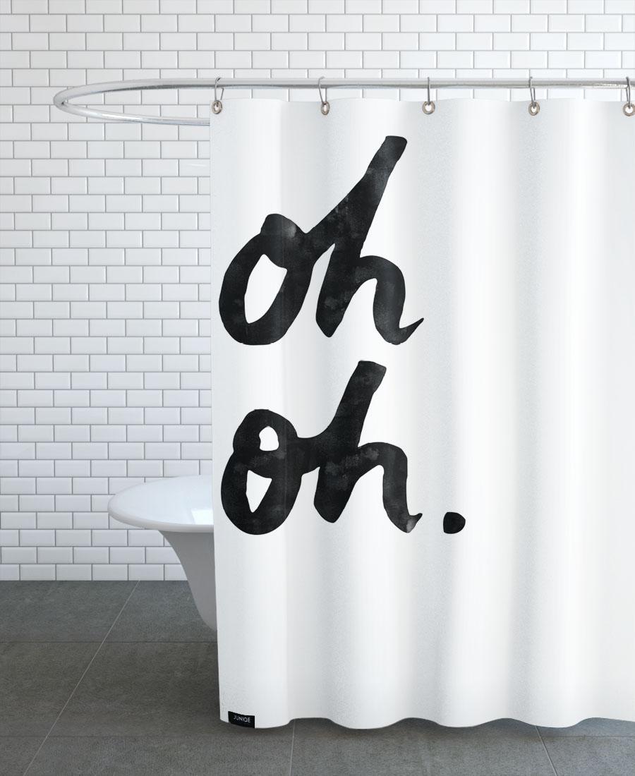 Rideau de douche en polyester en Blanc & Noir/150x200 Rideau de douche en polyester en Blanc & Noir/150x200