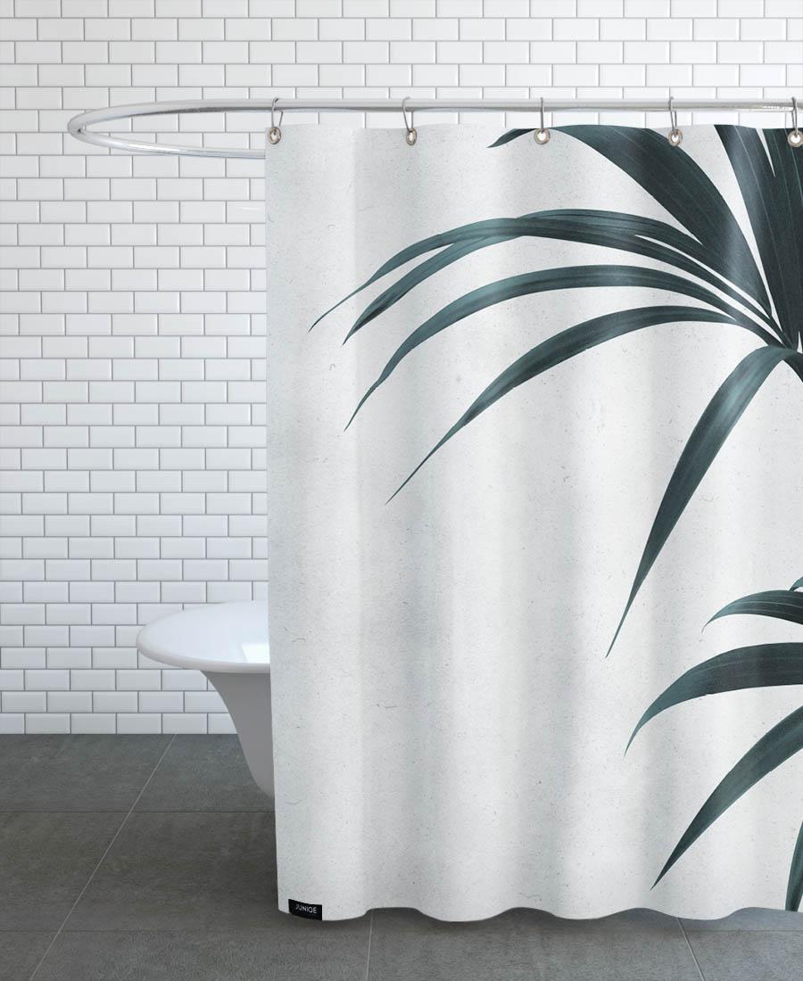 Rideau de douche en polyester en Blanc & Gris/150x200 Rideau de douche en polyester en Blanc & Gris/150x200