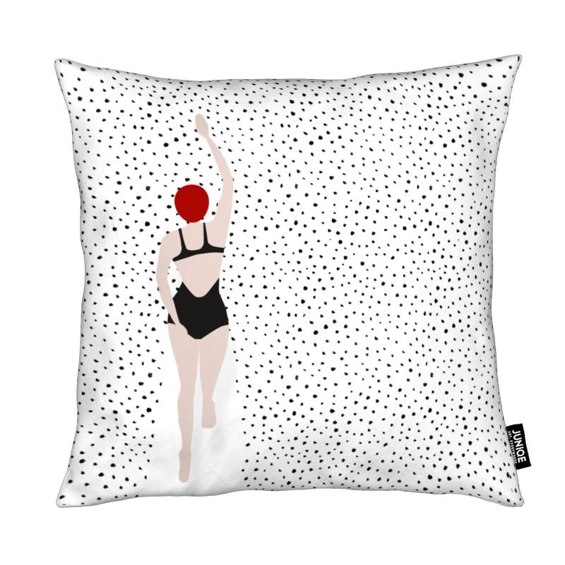 Coussin en microfibre en Blanc & Bleu/30x30 Coussin en microfibre en Blanc & Bleu/30x30
