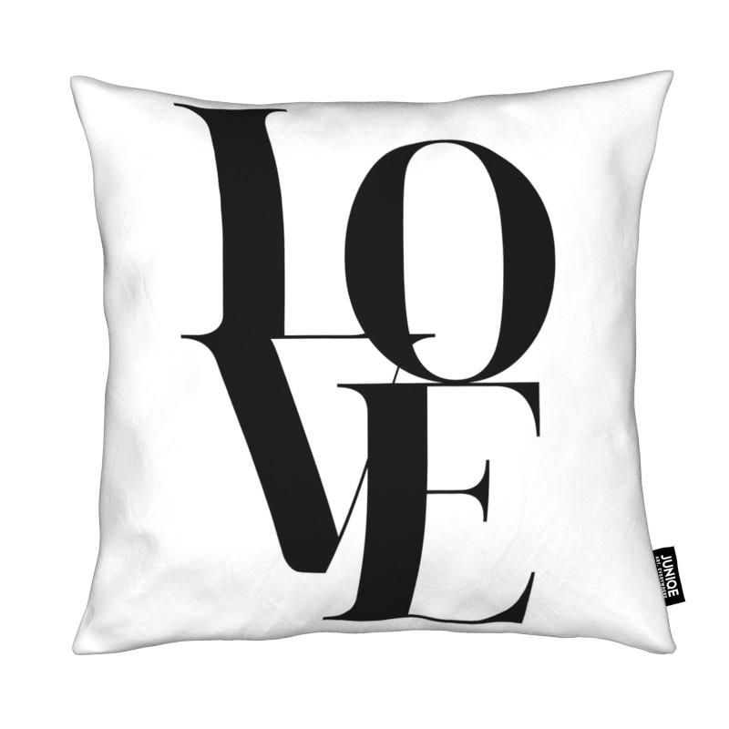 Coussin en microfibre en Blanc & Noir/30x30 Coussin en microfibre en Blanc & Noir/30x30