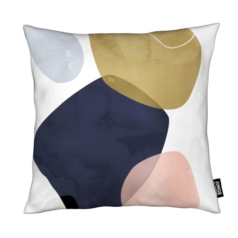 Coussin en microfibre en Blanc & Bleu/30x30 Coussin en microfibre en Blanc & Bleu/30x30