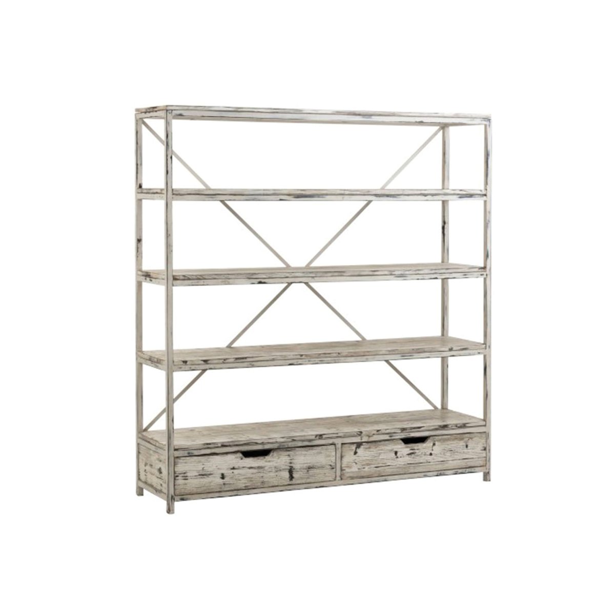 Grande étagère rustique bois vieilli