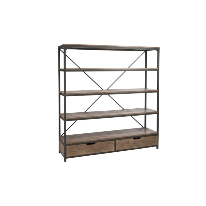 Etagère en bois et métal