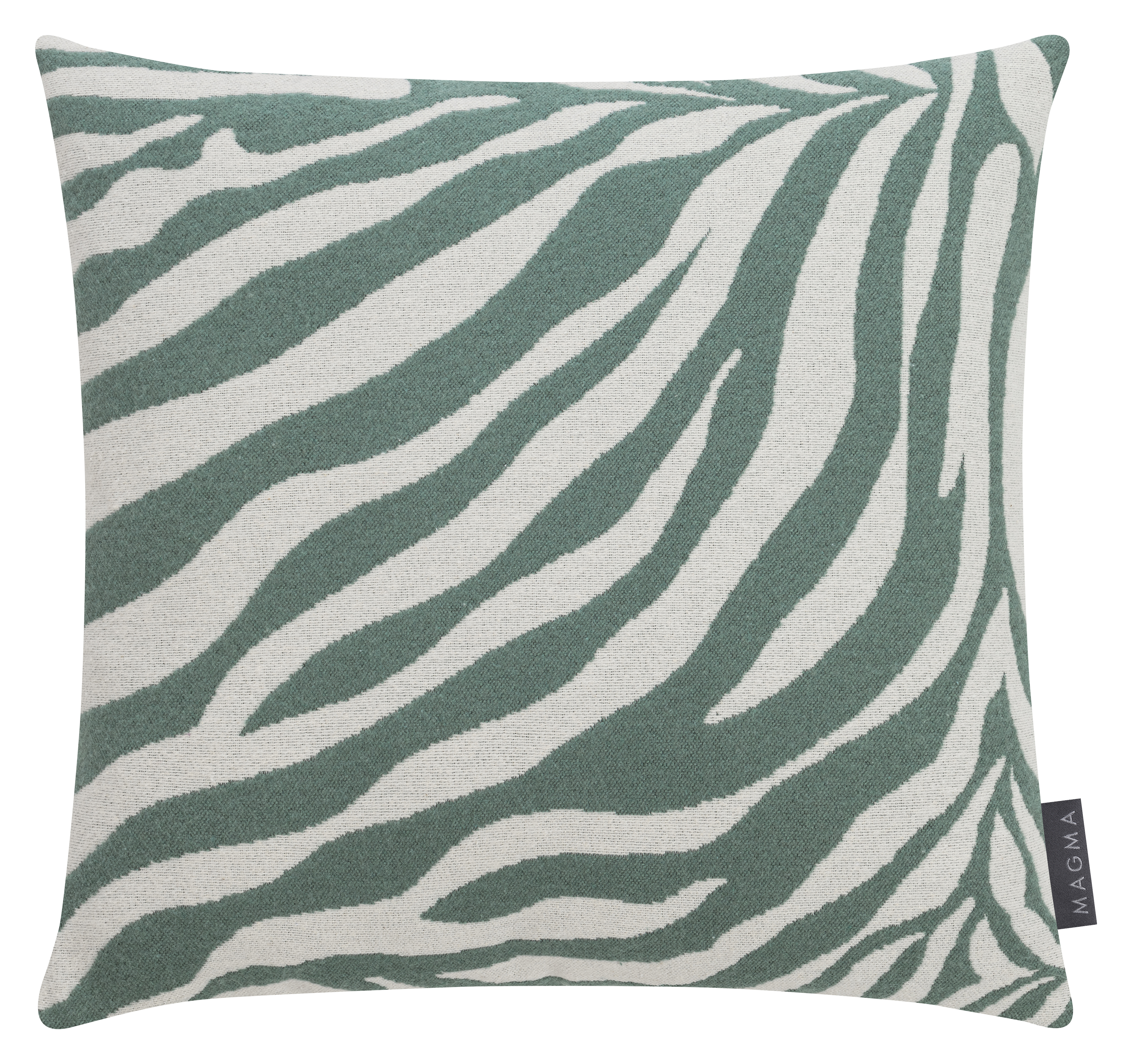 Housses de coussin jacquard motif zébre jade 40x40 - Lot de 2 Housses de coussin jacquard motif zébre jade 40x40 - Lot de 2