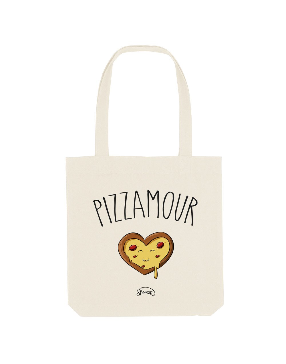 PIZZAMOUR - Tote Bag Natural en coton PIZZAMOUR - Tote Bag Natural en coton