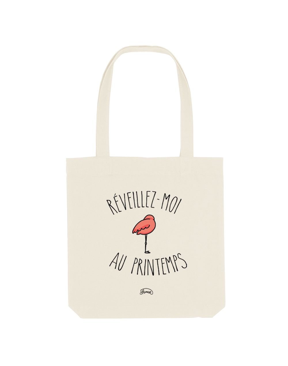 REVEILLEZ MOI AU PRINTEMPS - Tote Bag Blanc en coton REVEILLEZ MOI AU PRINTEMPS - Tote Bag Blanc en coton