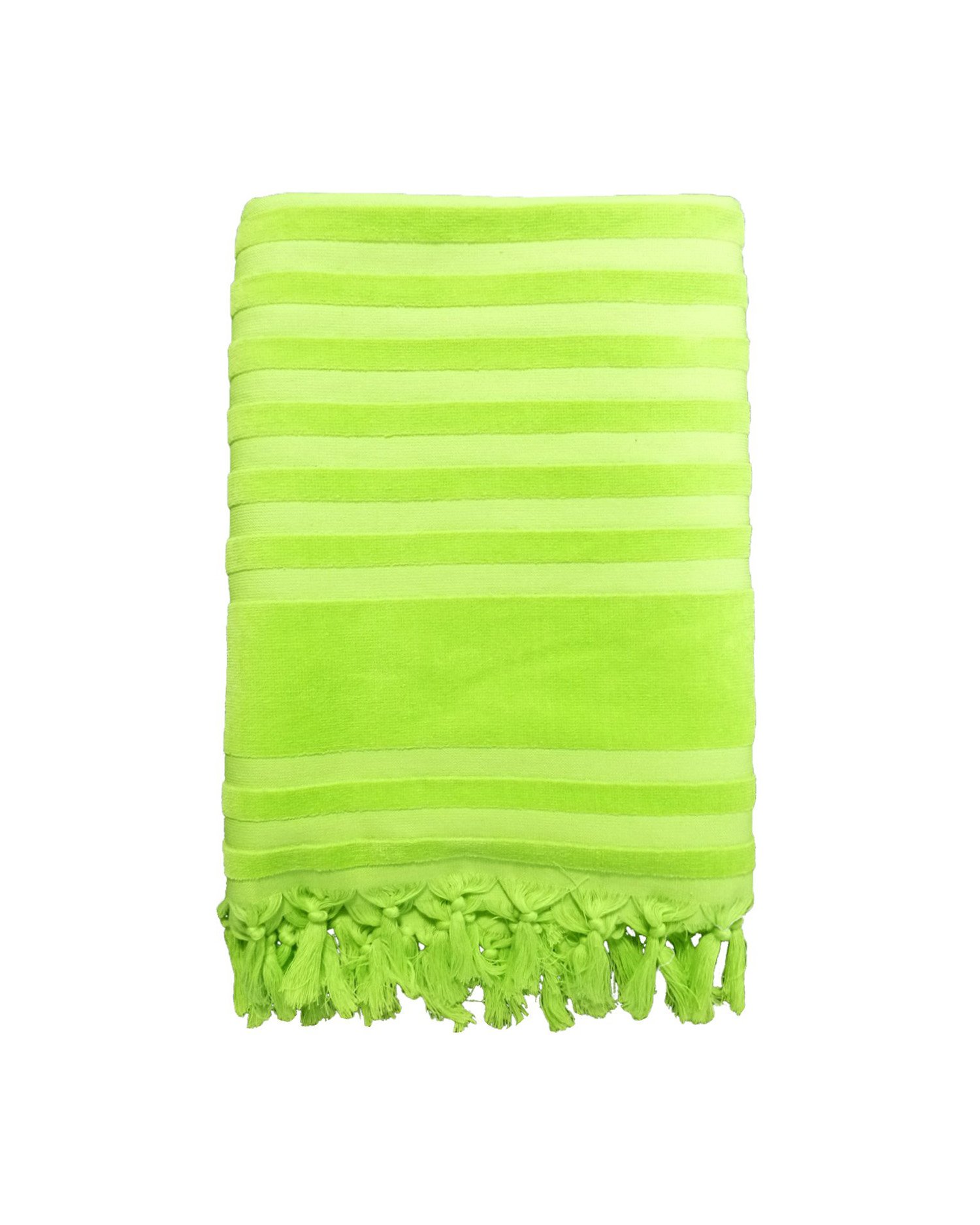 Fouta éponge velours ciselée Vert scala 90x160 (photo) Fouta éponge velours ciselée Vert scala 90x160