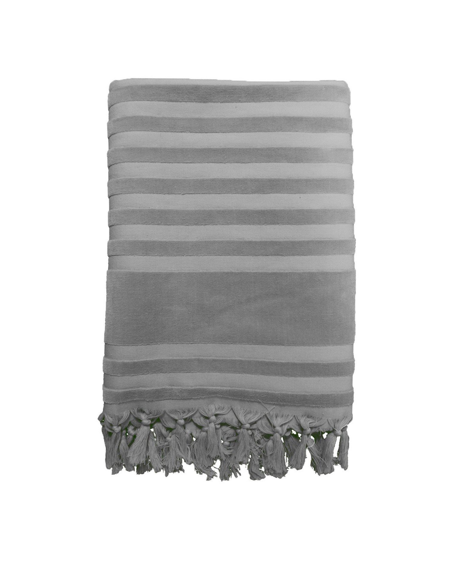 Fouta éponge velours ciselée Gris scala 90x160 (photo) Fouta éponge velours ciselée Gris scala 90x160