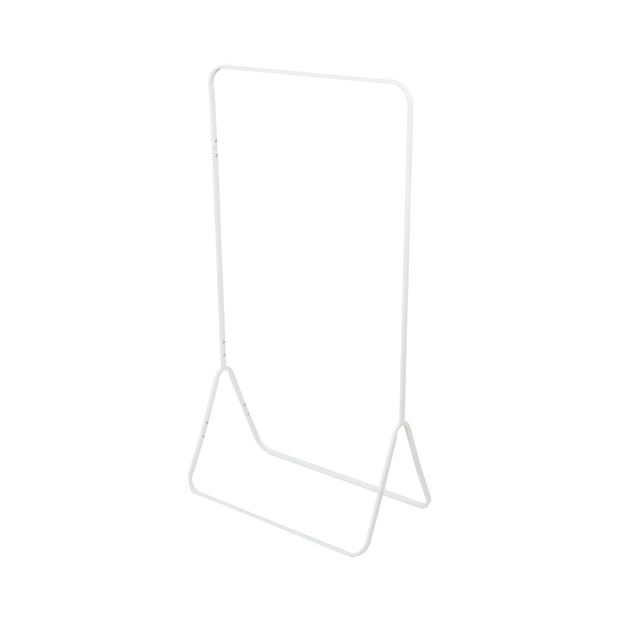 Portant à vêtements en acier blanc H150,5cm (photo) Portant à vêtements en acier blanc H150,5cm