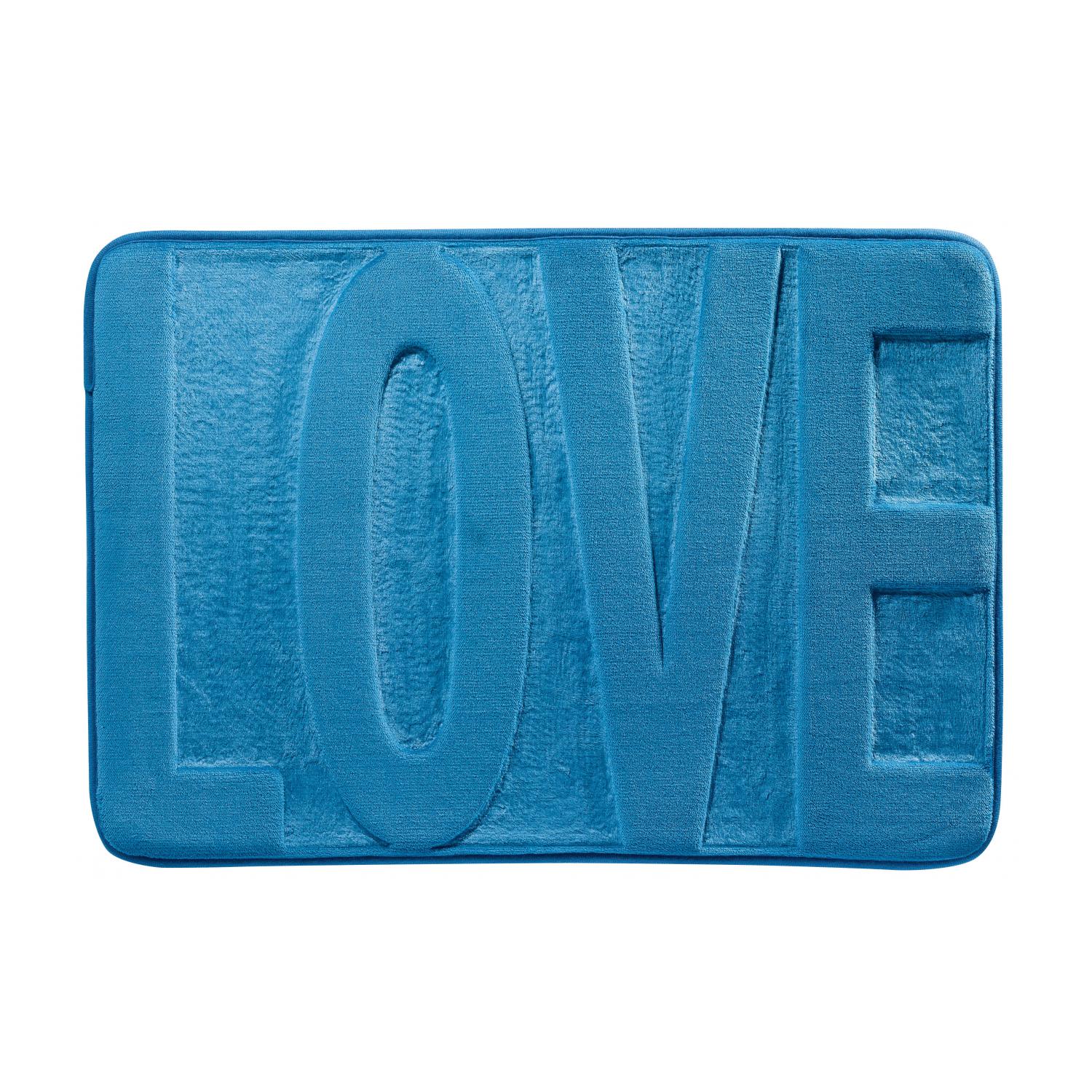 Tapis de bain en polyester bleu 45 x 65 Tapis de bain en polyester bleu 45 x 65