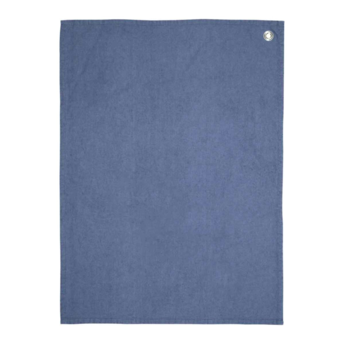 3 torchons en coton lavé avec œillet Bleu Jean's 50x70 cm
