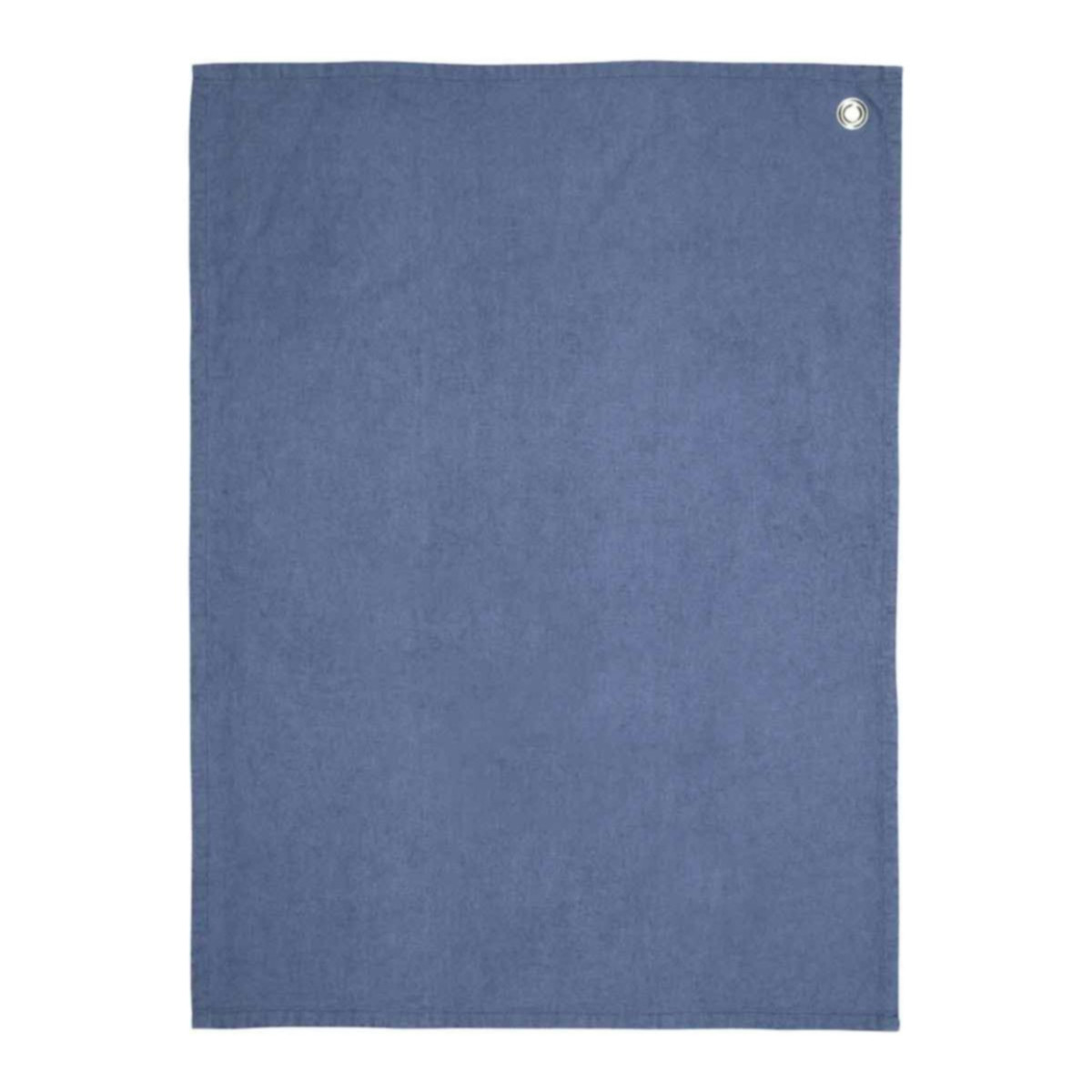 Lot de 3 torchons en coton lavé avec œillet Bleu Jean's 50x70 cm