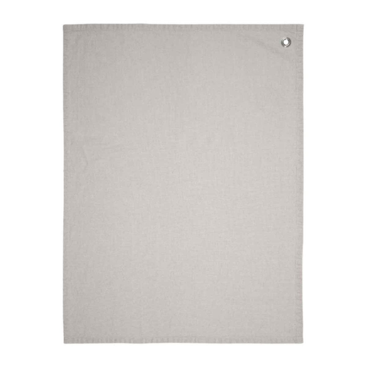 Lot de 3 torchons en coton lavé avec œillet Gris 50x70 cm