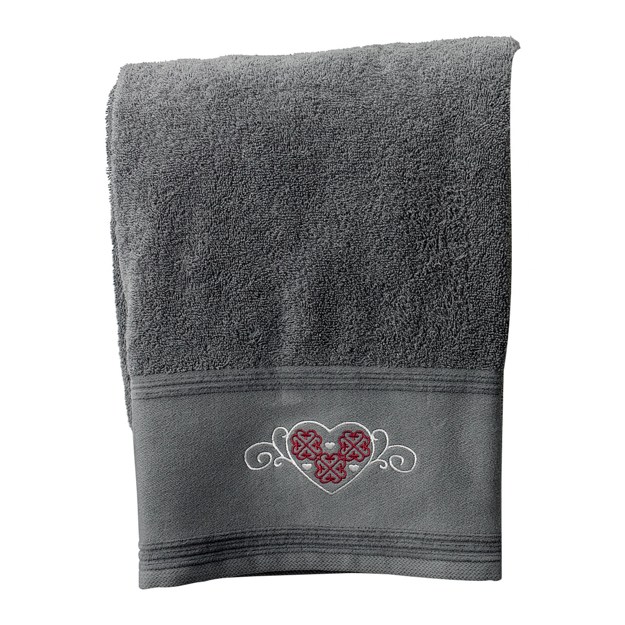 Drap de bain Cosy en coton ombre 80 x 150 (photo) Drap de bain Cosy en coton ombre 80 x 150