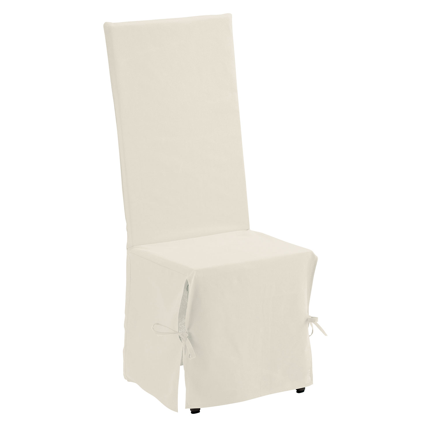Housse de Chaise en coton ivoire 35 x 35 x 116 (photo) Housse de Chaise en coton ivoire 35 x 35 x 116