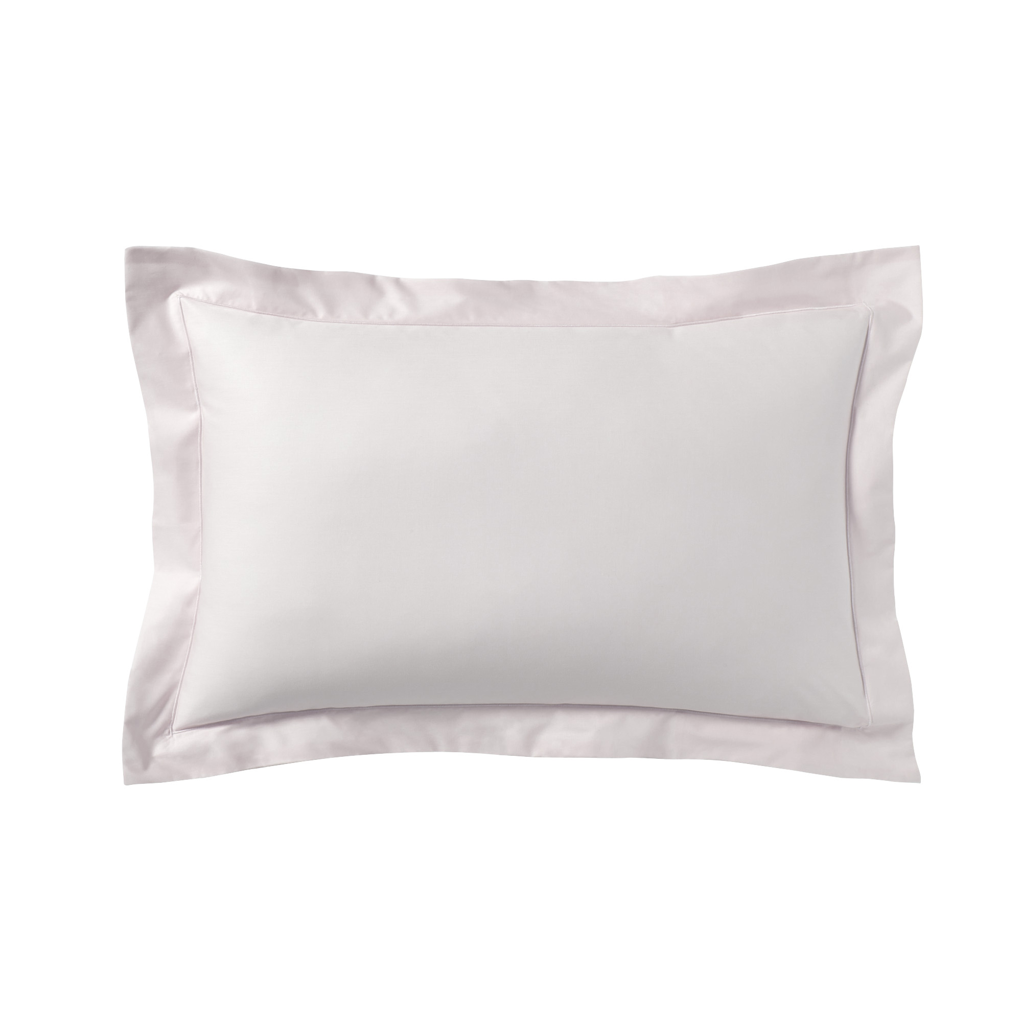 Taie d'oreiller unie en percale de coton rose 50x70 Taie d'oreiller unie en percale de coton rose 50x70