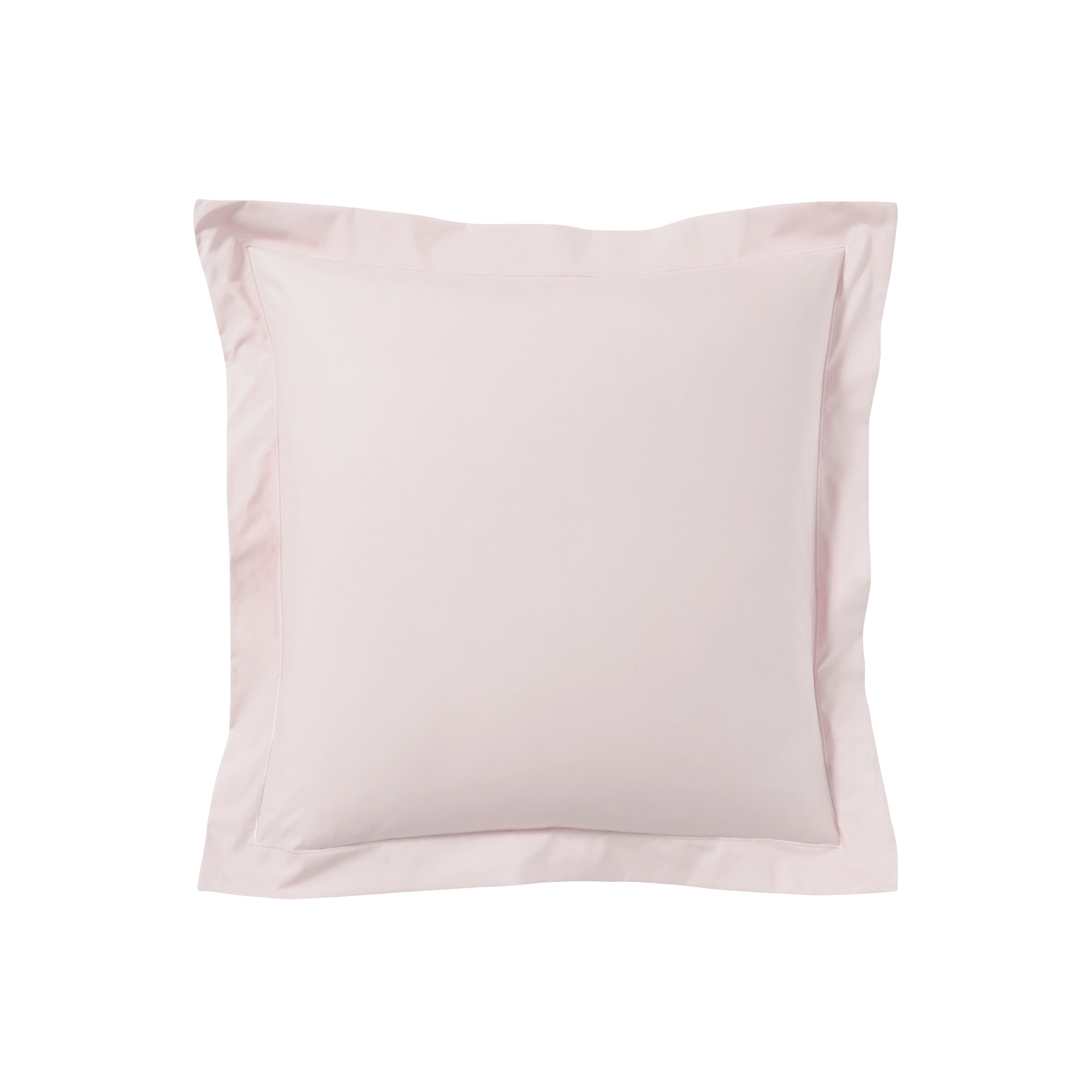 Taie d'oreiller unie en percale de coton rose 64x64 Taie d'oreiller unie en percale de coton rose 64x64