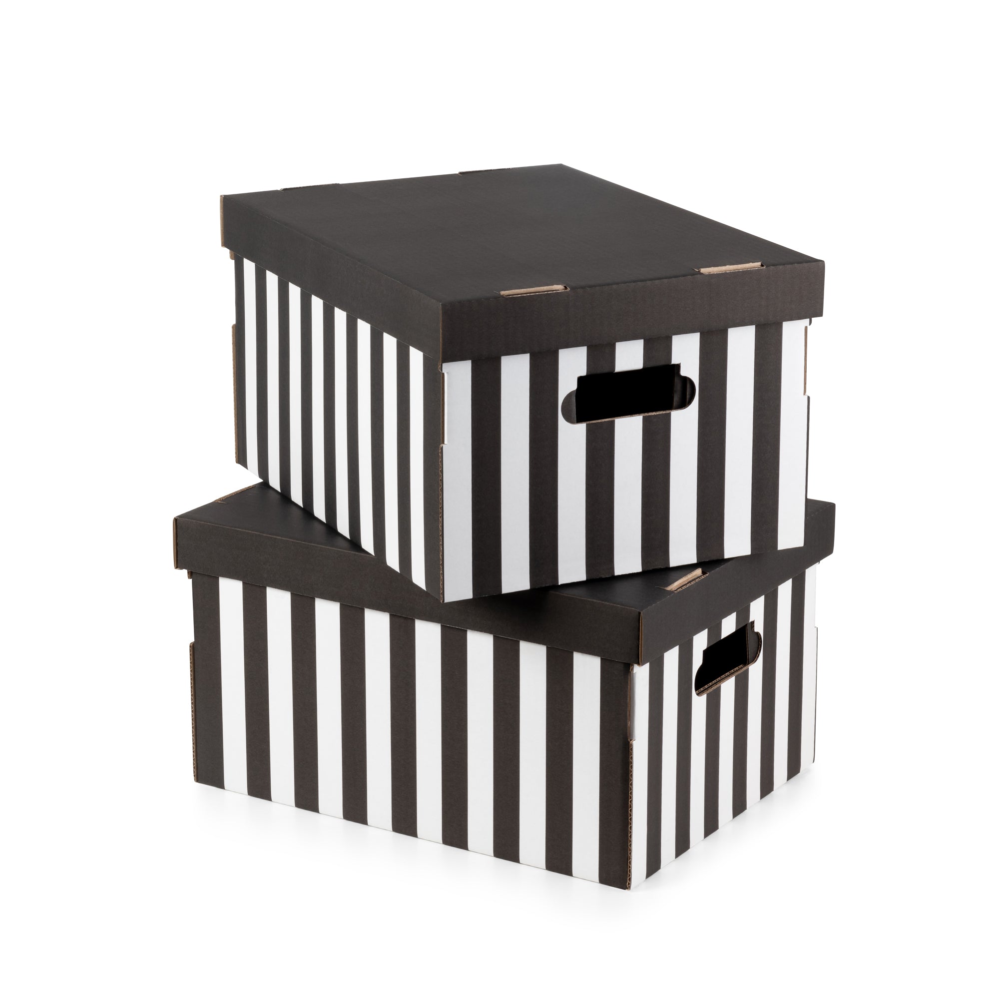 Boîte de rangement en carton - Lot de 2 Boîte de rangement en carton - Lot de 2