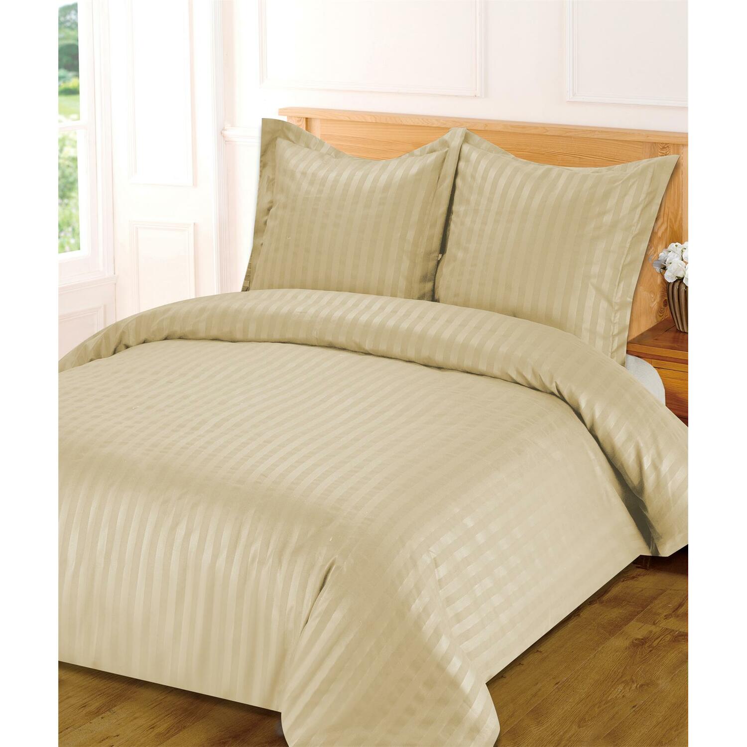 Parure de housse de couette polyester beige 220x240 cm