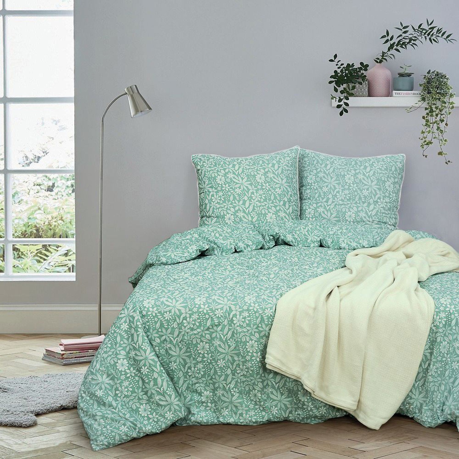 Parure de housse de couette coton blanc 220x240 cm