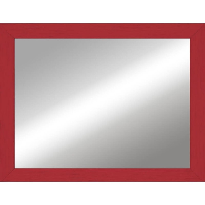 Miroir rouge cerise en bois 45x55 Miroir rouge cerise en bois 45x55