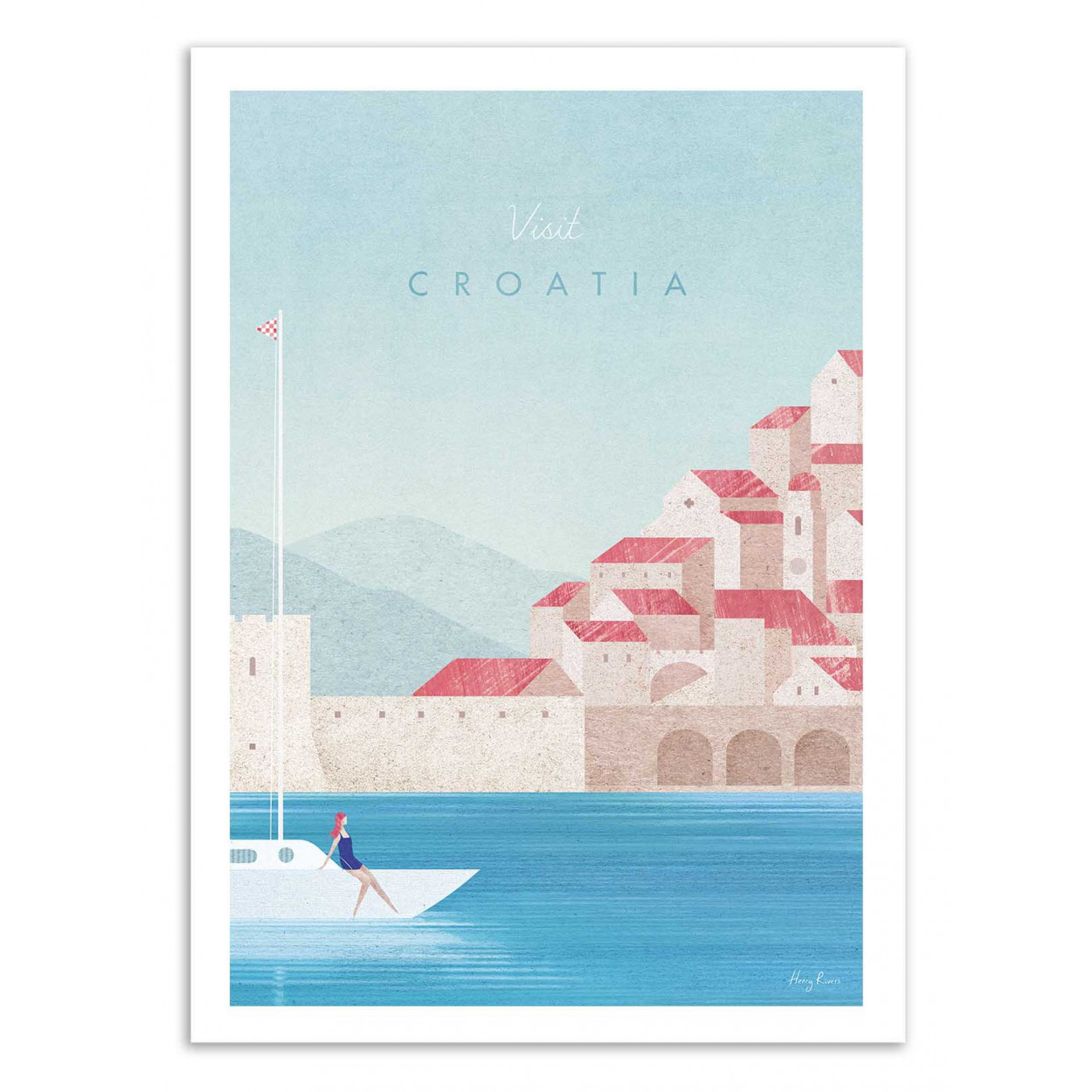 VISIT CROATIA - Affiche d'art 50 x 70 cm (photo) VISIT CROATIA - Affiche d'art 50 x 70 cm
