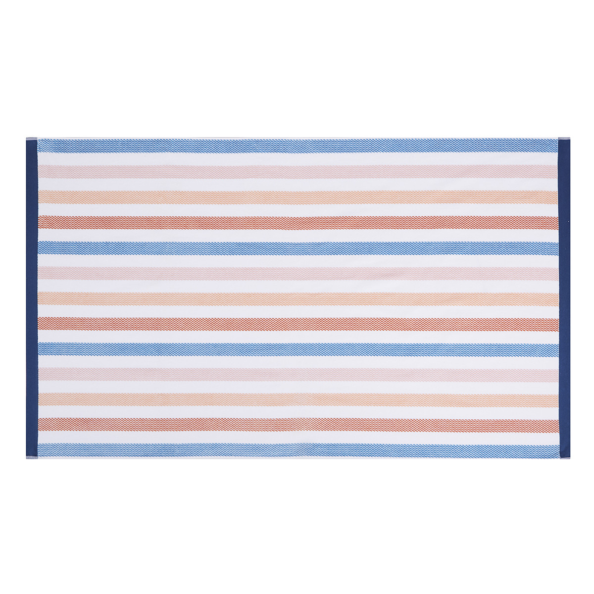 Drap de plage coton 100x180 cm bleu clair rayé Drap de plage coton 100x180 cm bleu clair rayé