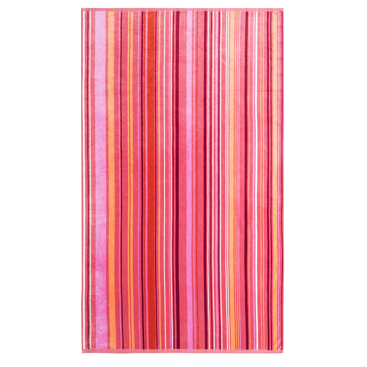 Drap de plage coton 100x170 cm rose clair rayé Drap de plage coton 100x170 cm rose clair rayé
