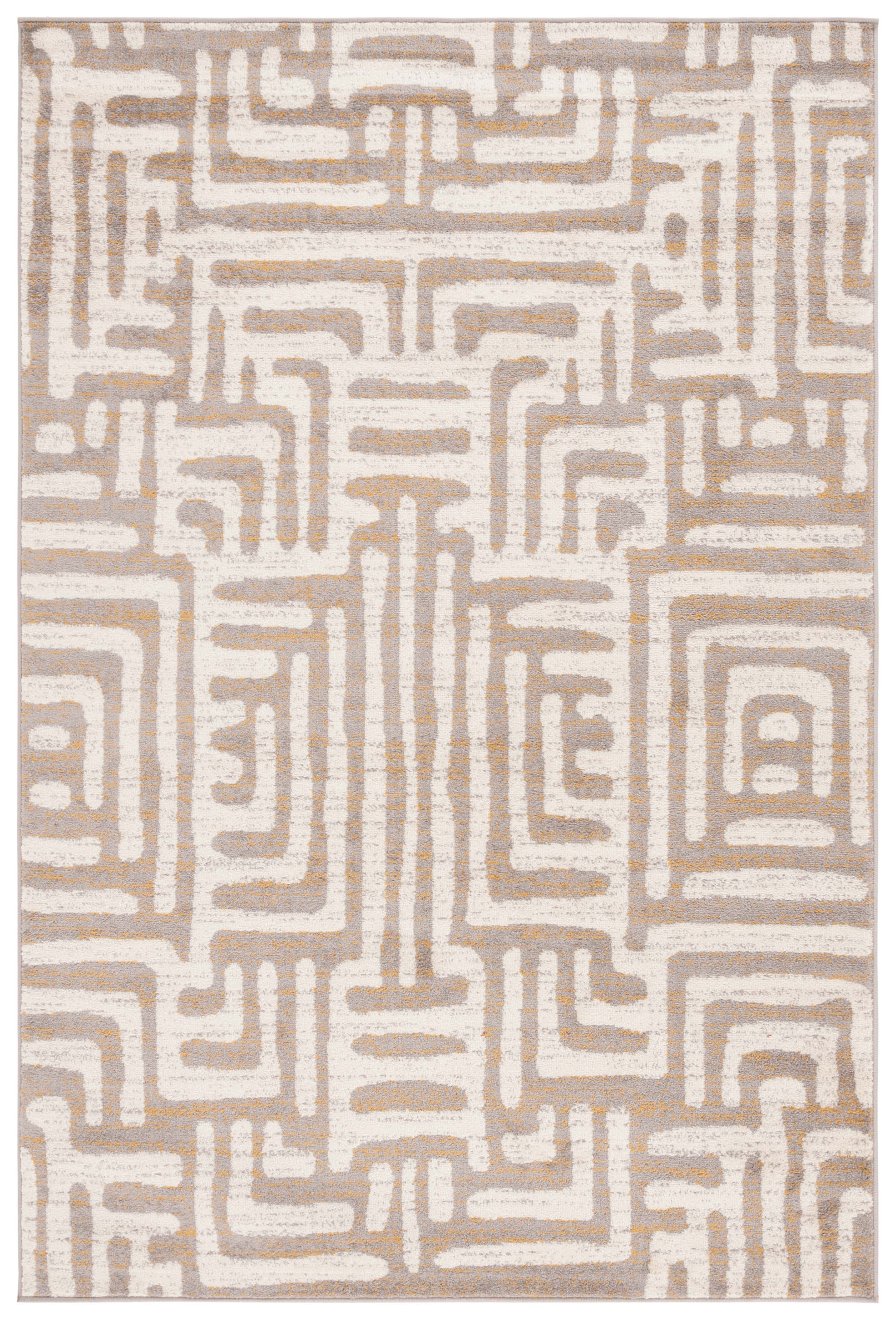Tapis de salon contemporain ivoire et mauve 120x180 Tapis de salon contemporain ivoire et mauve 120x180