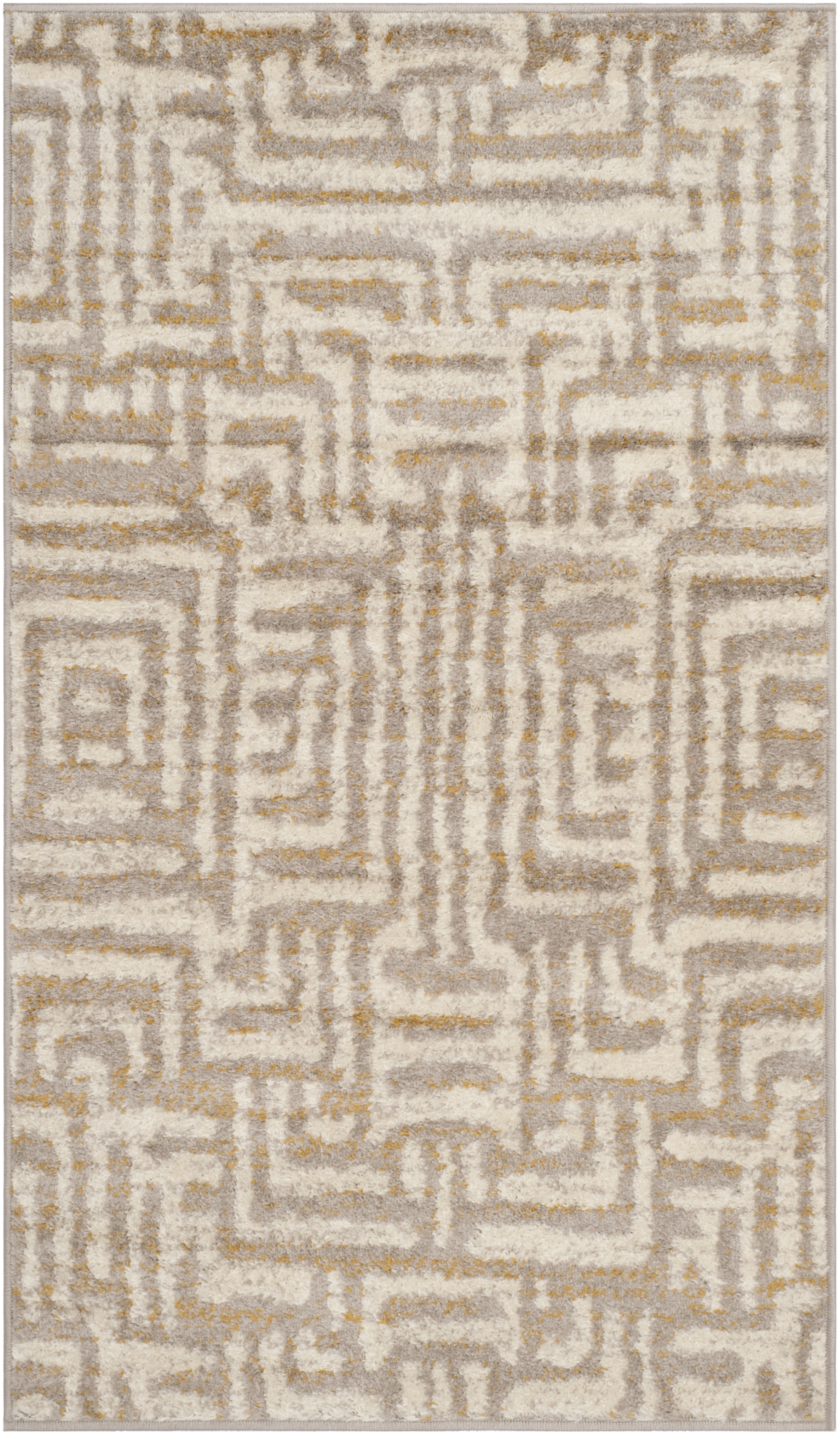 Tapis de salon contemporain ivoire et mauve 90x150 Tapis de salon contemporain ivoire et mauve 90x150
