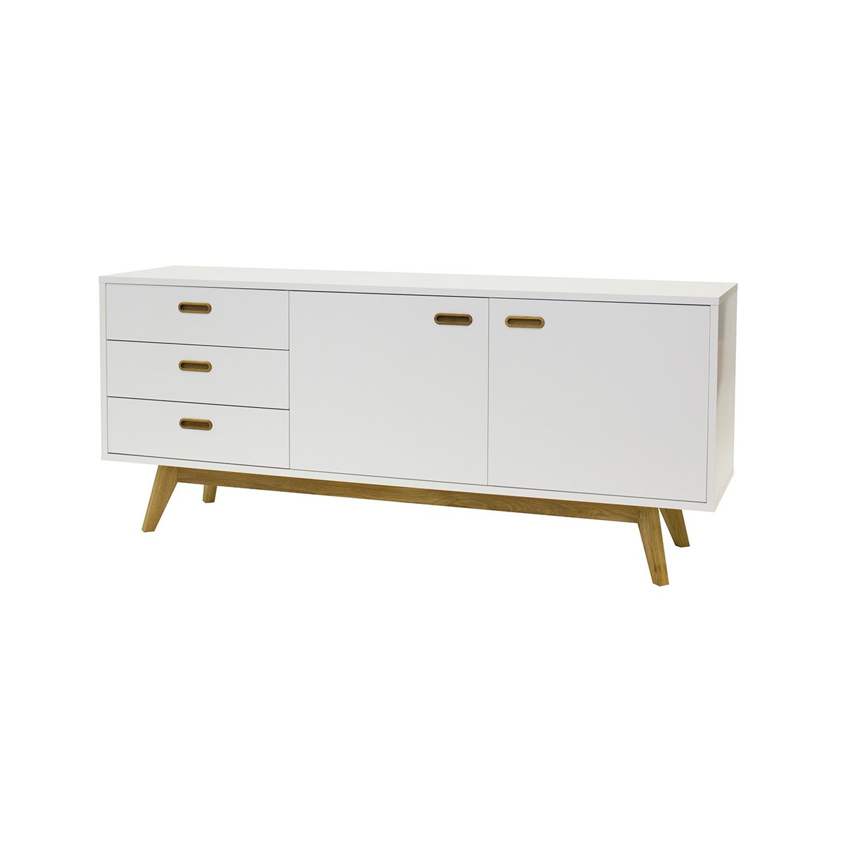 Buffet scandinave en bois blanc