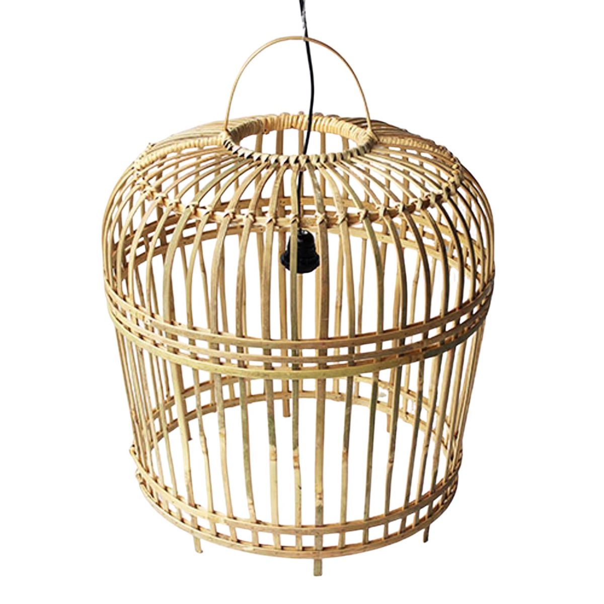Suspension en bambou XL Open bois clair