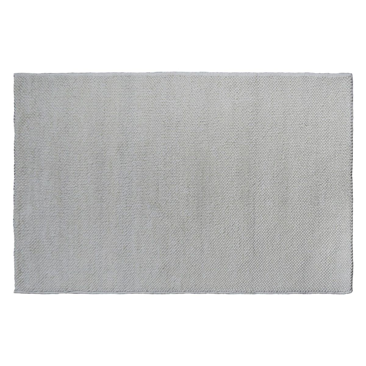 Tapis en laine bouclée tissé main beige - 140 x 200