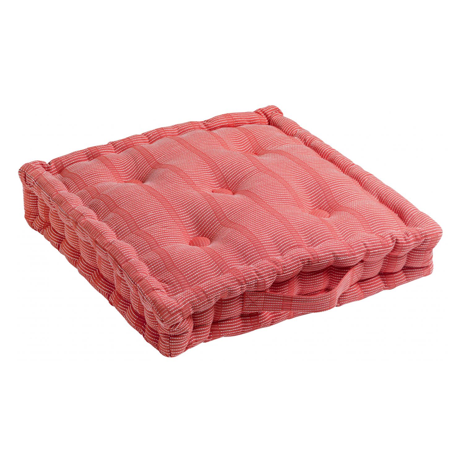 Coussin matelas en coton coquelicot 40 x 40 x 7 Coussin matelas en coton coquelicot 40 x 40 x 7
