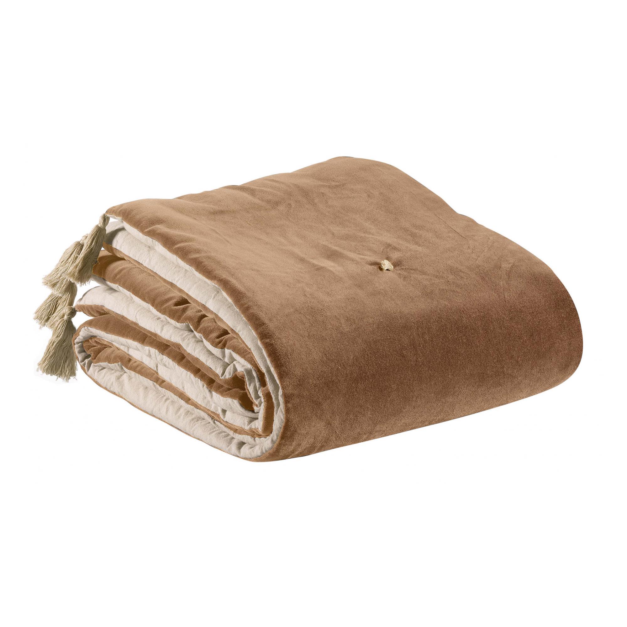 Edredon pompons en coton ficelle 80 x 180 Edredon pompons en coton ficelle 80 x 180