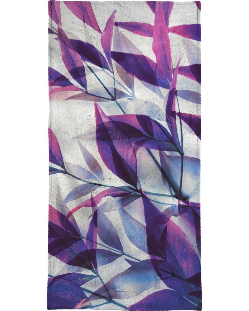 Serviette de plage en éponge-velours en Gris & Violet/90x180 Serviette de plage en éponge-velours en Gris & Violet/90x180