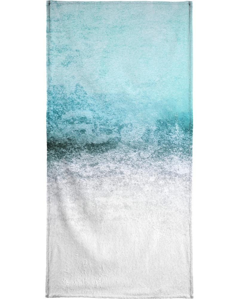 Serviette de plage en éponge-velours en Bleu & Vert/90x180 Serviette de plage en éponge-velours en Bleu & Vert/90x180