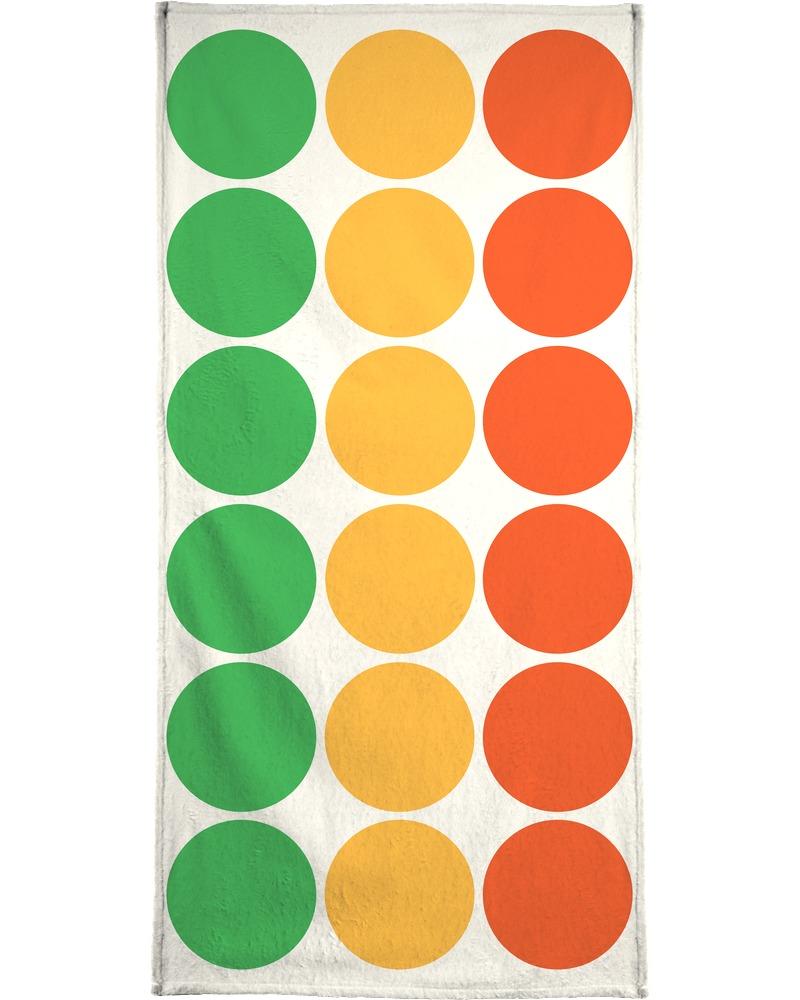 Serviette de plage en éponge-velours en Jaune & Vert/90x180 Serviette de plage en éponge-velours en Jaune & Vert/90x180