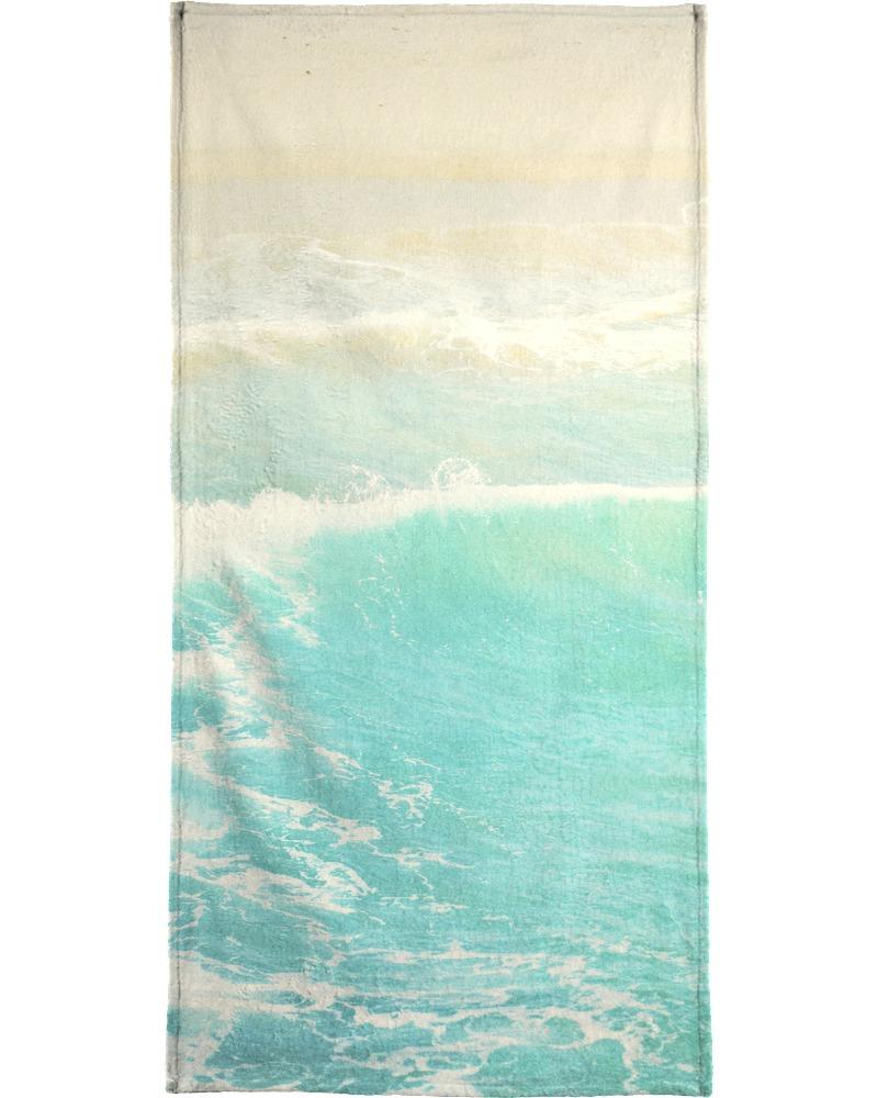 Serviette de plage en éponge-velours en Bleu & Turquoise/90x180 Serviette de plage en éponge-velours en Bleu & Turquoise/90x180