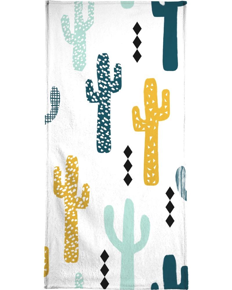 Serviette de plage en éponge-velours en Jaune & Vert/90x180 Serviette de plage en éponge-velours en Jaune & Vert/90x180