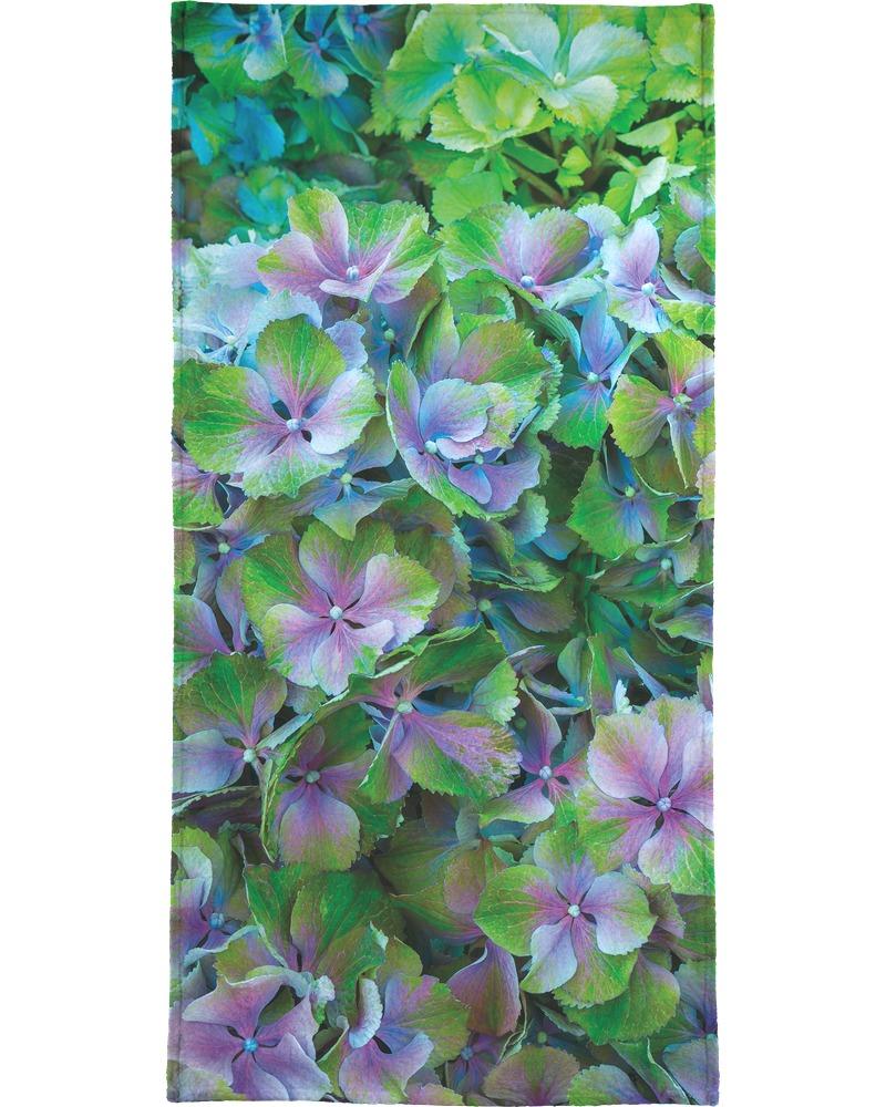 Serviette de plage en éponge-velours en Bleu & Vert/90x180 Serviette de plage en éponge-velours en Bleu & Vert/90x180