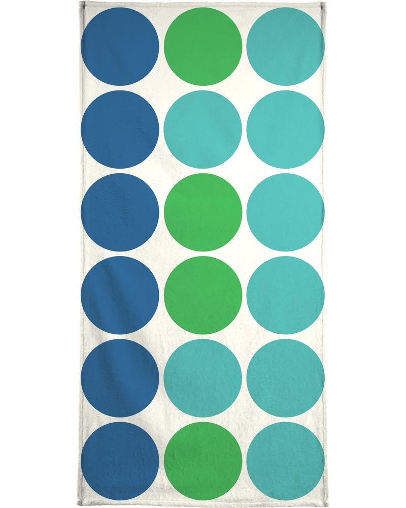 Serviette de plage en éponge-velours en Bleu & Turquoise/90x180 Serviette de plage en éponge-velours en Bleu & Turquoise/90x180