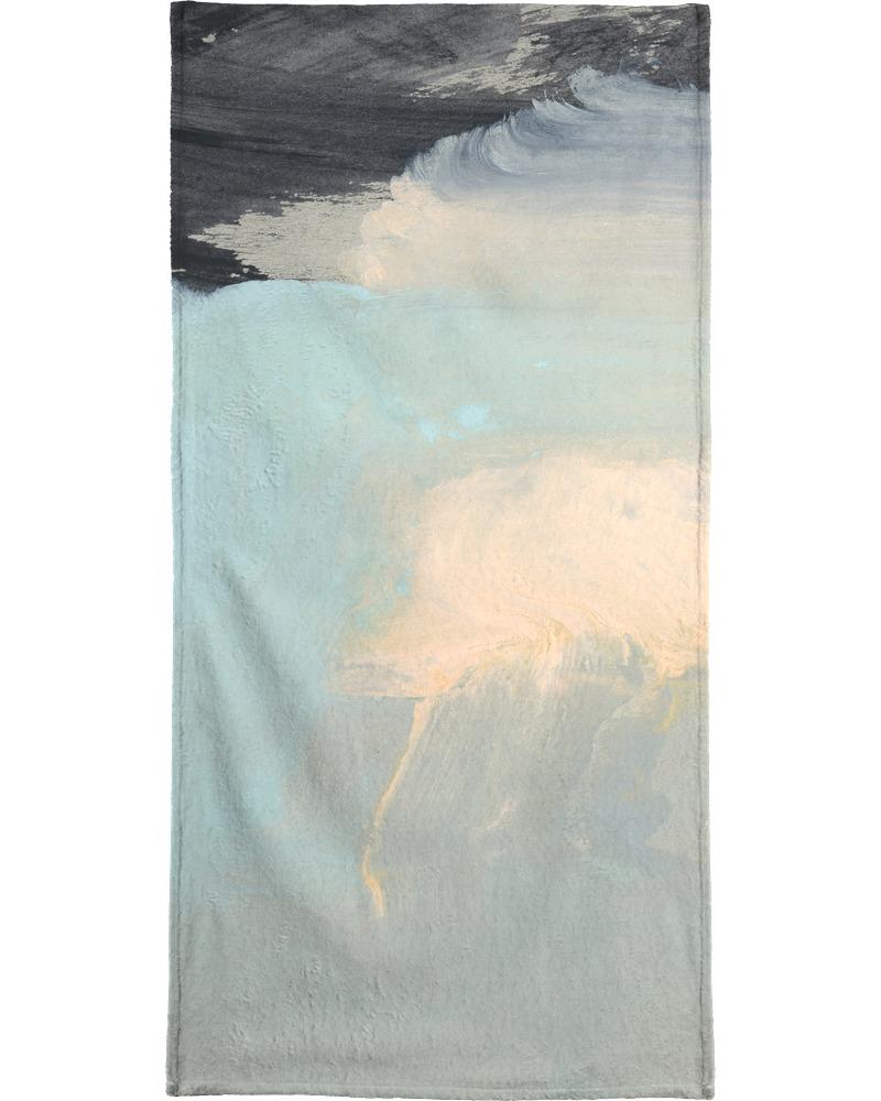 Serviette de plage en éponge-velours en Bleu & Noir/90x180 Serviette de plage en éponge-velours en Bleu & Noir/90x180