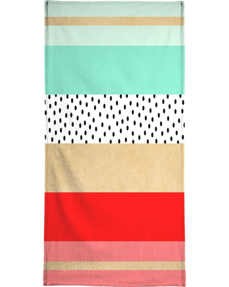 Serviette de plage en éponge-velours en Multicolore/90x180 Serviette de plage en éponge-velours en Multicolore/90x180