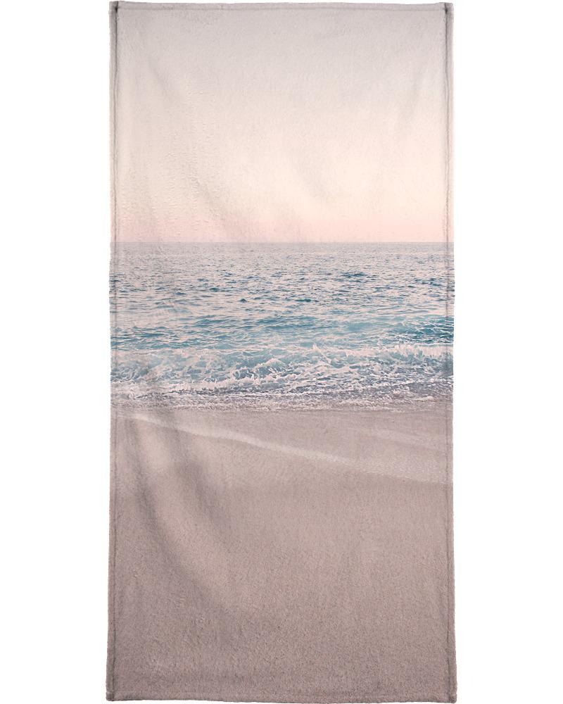Serviette de plage en éponge-velours en Bleu & Rose/90x180 Serviette de plage en éponge-velours en Bleu & Rose/90x180