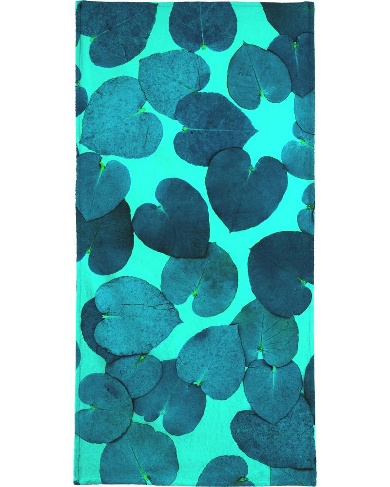 Serviette de plage en éponge-velours en Bleu & Turquoise/90x180 Serviette de plage en éponge-velours en Bleu & Turquoise/90x180