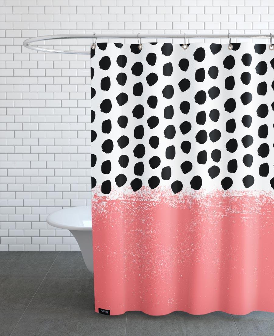 Rideau de douche en polyester en Blanc & Noir/150x200 Rideau de douche en polyester en Blanc & Noir/150x200